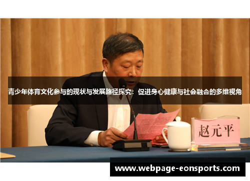青少年体育文化参与的现状与发展路径探究：促进身心健康与社会融合的多维视角
